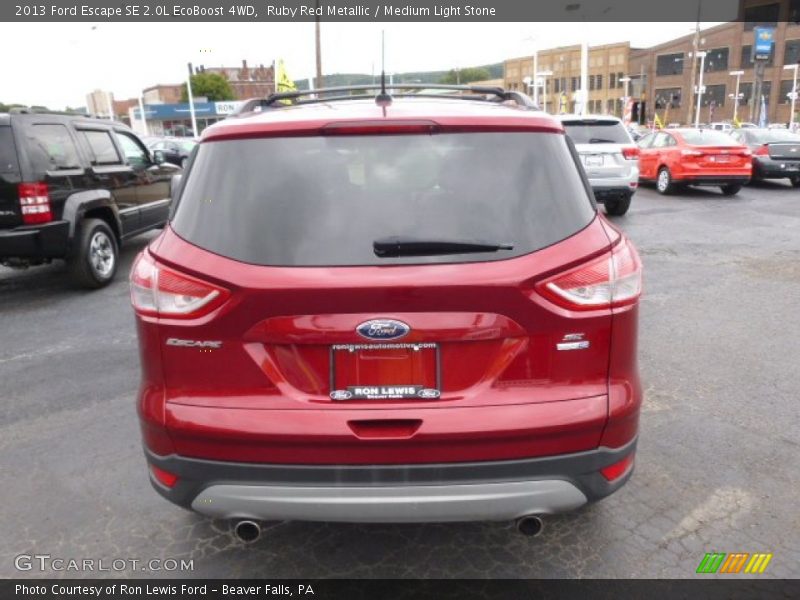 Ruby Red Metallic / Medium Light Stone 2013 Ford Escape SE 2.0L EcoBoost 4WD