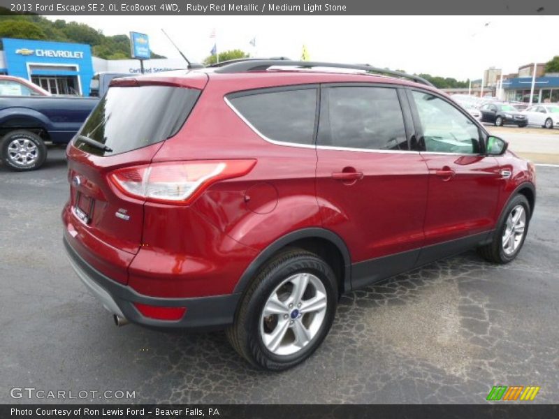 Ruby Red Metallic / Medium Light Stone 2013 Ford Escape SE 2.0L EcoBoost 4WD