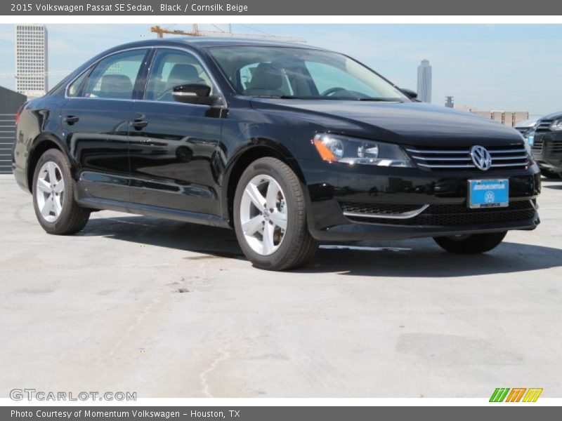 Black / Cornsilk Beige 2015 Volkswagen Passat SE Sedan