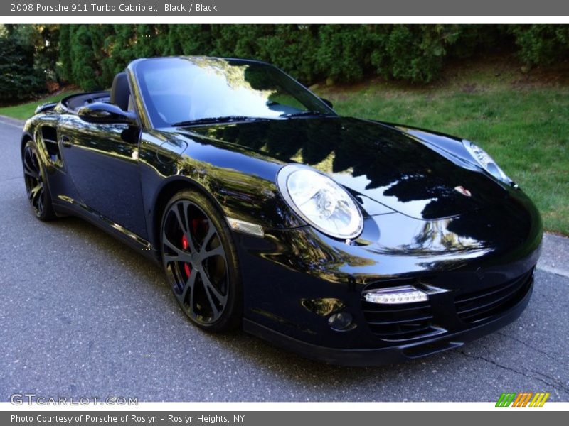 Black / Black 2008 Porsche 911 Turbo Cabriolet