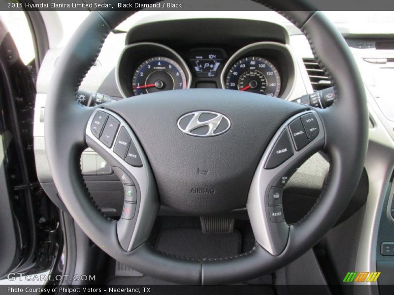 Black Diamond / Black 2015 Hyundai Elantra Limited Sedan