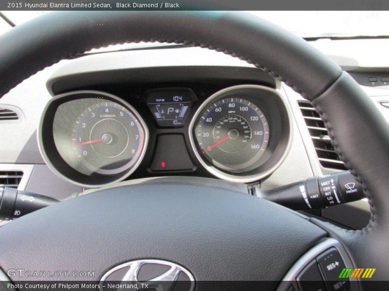 Black Diamond / Black 2015 Hyundai Elantra Limited Sedan