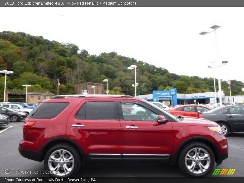 Ruby Red Metallic / Medium Light Stone 2013 Ford Explorer Limited 4WD