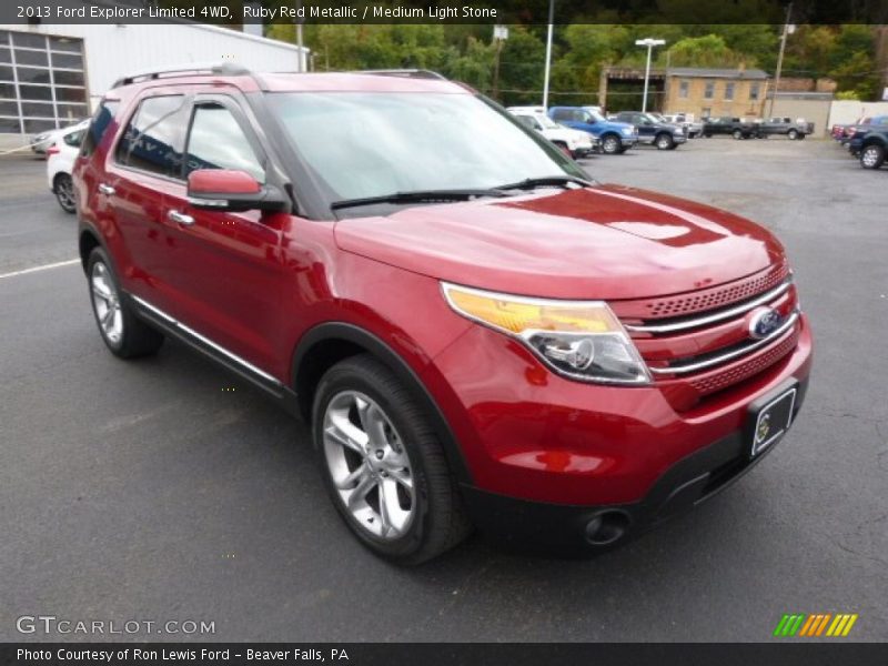 Ruby Red Metallic / Medium Light Stone 2013 Ford Explorer Limited 4WD