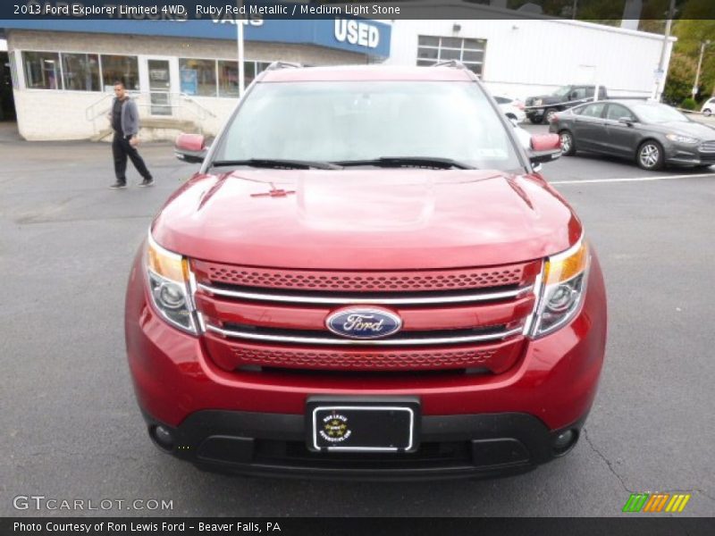 Ruby Red Metallic / Medium Light Stone 2013 Ford Explorer Limited 4WD
