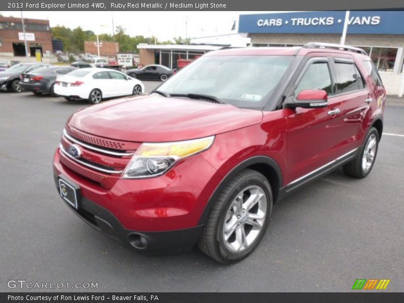 Ruby Red Metallic / Medium Light Stone 2013 Ford Explorer Limited 4WD
