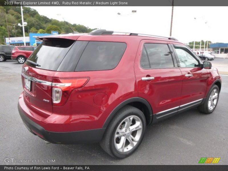 Ruby Red Metallic / Medium Light Stone 2013 Ford Explorer Limited 4WD