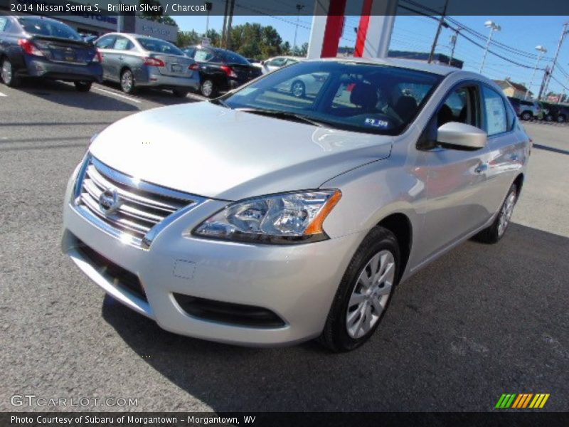 Brilliant Silver / Charcoal 2014 Nissan Sentra S