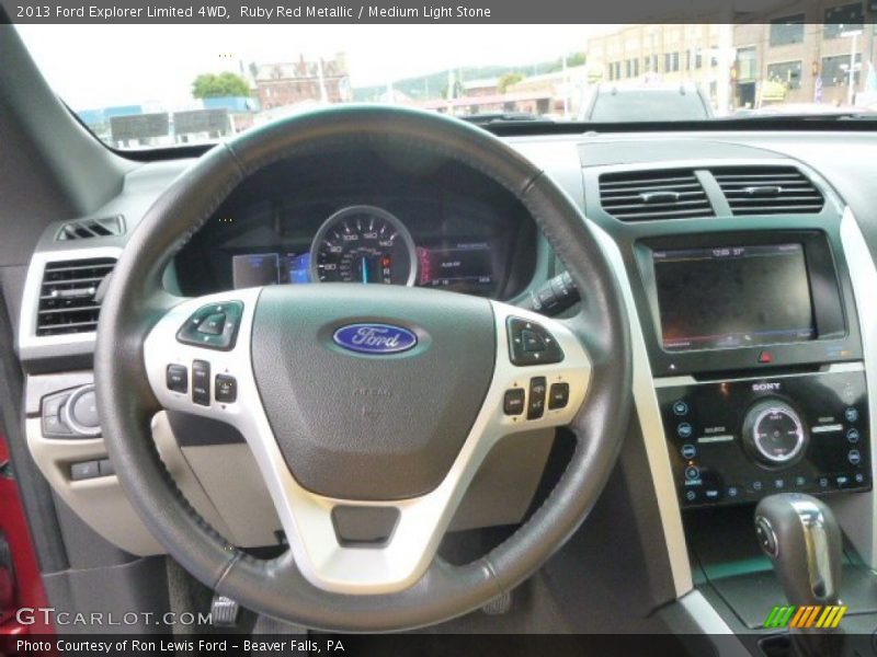 Ruby Red Metallic / Medium Light Stone 2013 Ford Explorer Limited 4WD