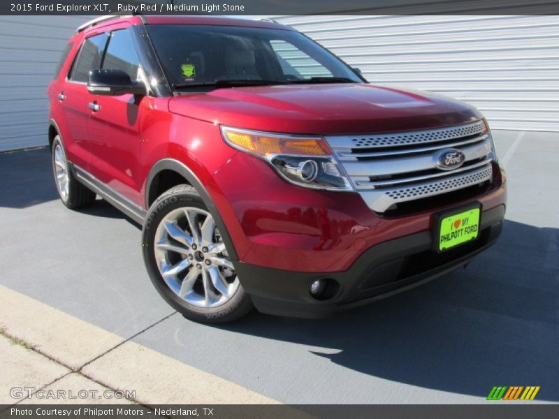 Ruby Red / Medium Light Stone 2015 Ford Explorer XLT