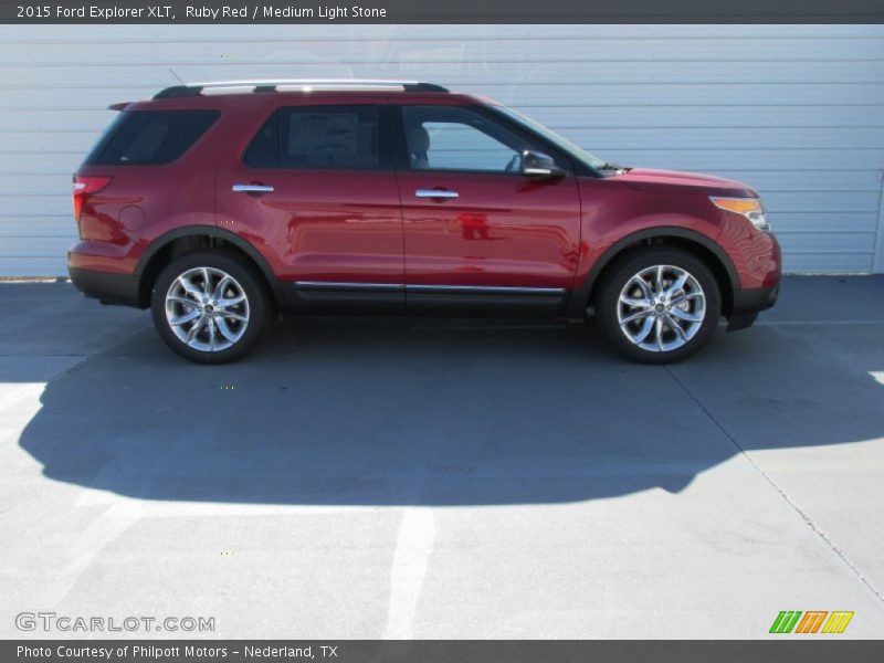 Ruby Red / Medium Light Stone 2015 Ford Explorer XLT