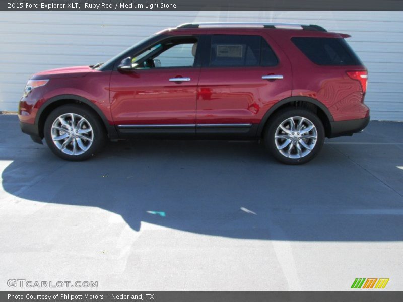 Ruby Red / Medium Light Stone 2015 Ford Explorer XLT