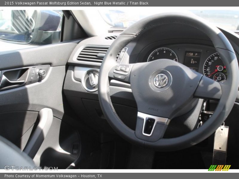 Night Blue Metallic / Titan Black 2015 Volkswagen Passat Wolfsburg Edition Sedan
