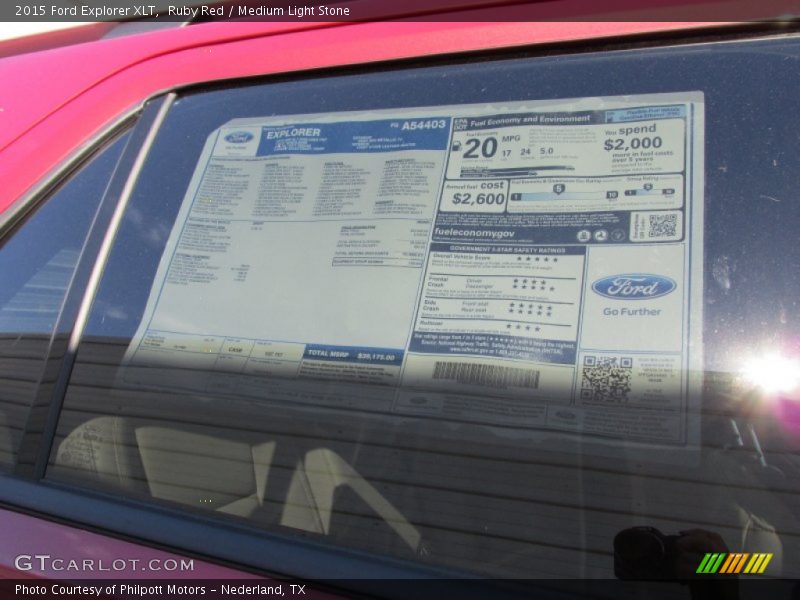 Ruby Red / Medium Light Stone 2015 Ford Explorer XLT