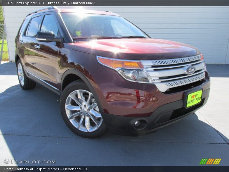 Bronze Fire / Charcoal Black 2015 Ford Explorer XLT