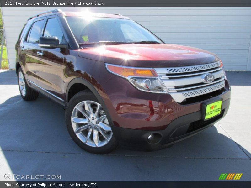 Bronze Fire / Charcoal Black 2015 Ford Explorer XLT