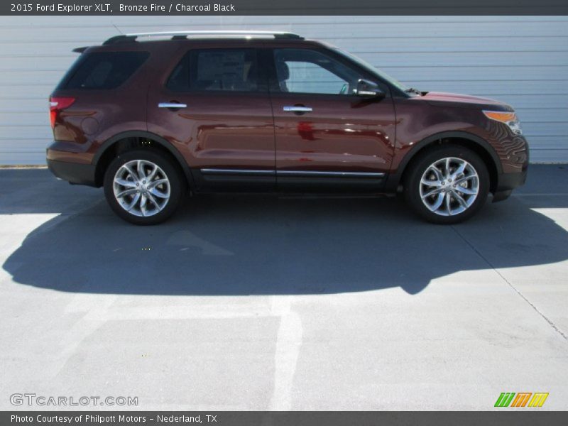 Bronze Fire / Charcoal Black 2015 Ford Explorer XLT