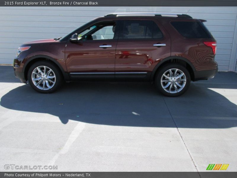 Bronze Fire / Charcoal Black 2015 Ford Explorer XLT