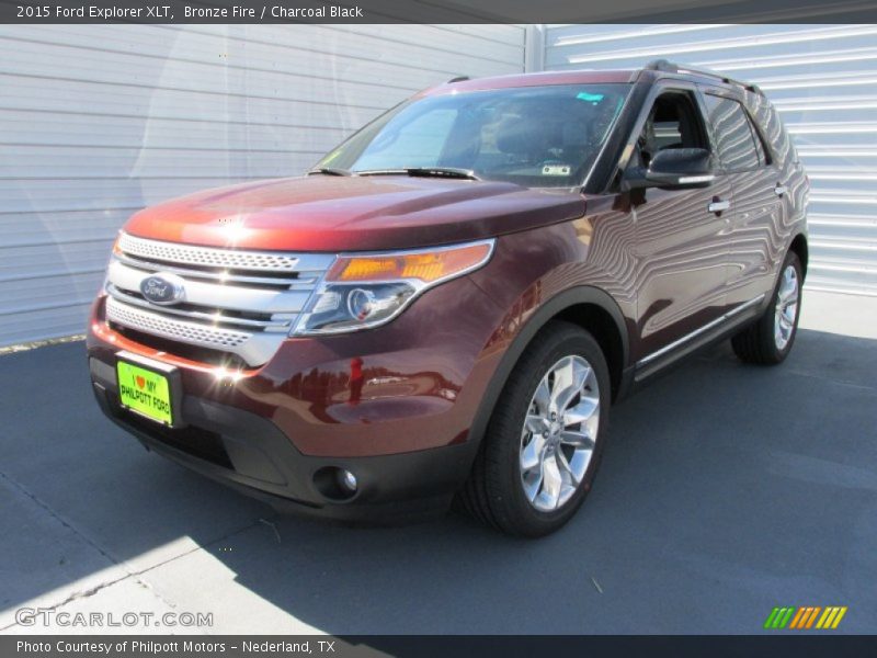 Bronze Fire / Charcoal Black 2015 Ford Explorer XLT