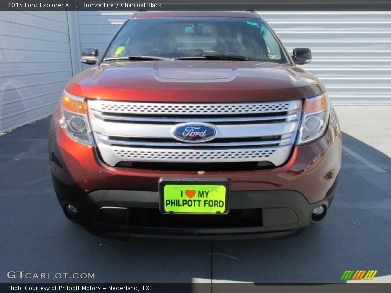 Bronze Fire / Charcoal Black 2015 Ford Explorer XLT