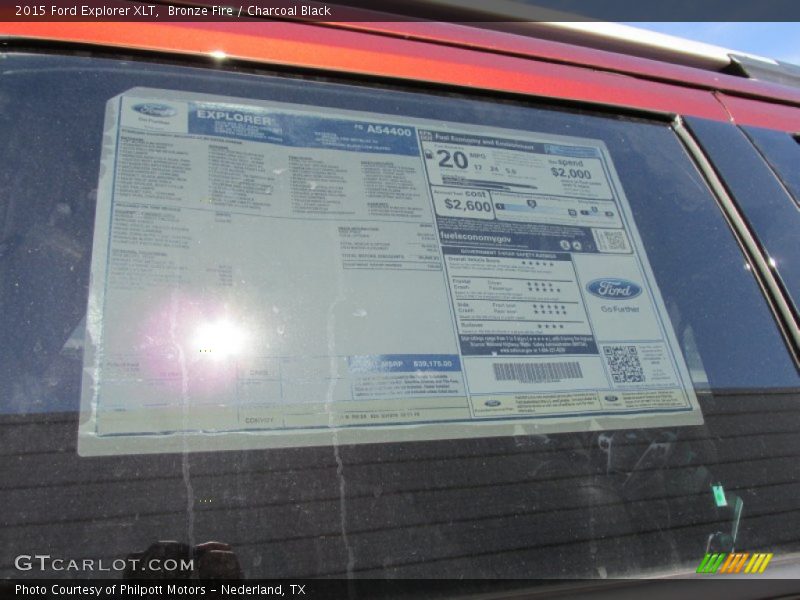Bronze Fire / Charcoal Black 2015 Ford Explorer XLT
