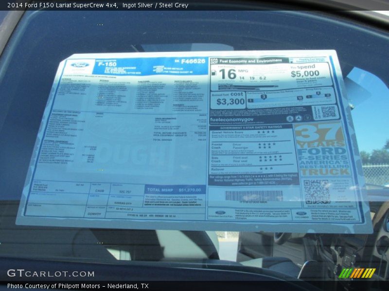 Ingot Silver / Steel Grey 2014 Ford F150 Lariat SuperCrew 4x4