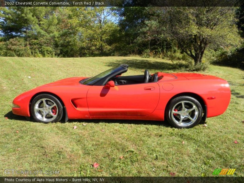 Torch Red / Black 2002 Chevrolet Corvette Convertible