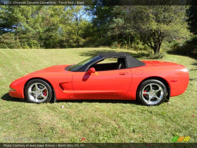 Torch Red / Black 2002 Chevrolet Corvette Convertible