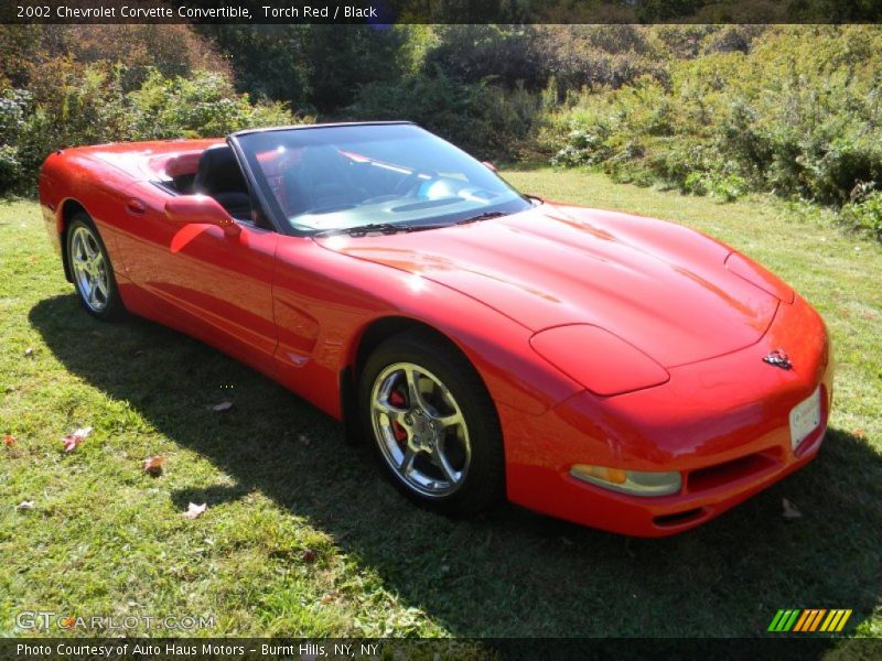 Torch Red / Black 2002 Chevrolet Corvette Convertible