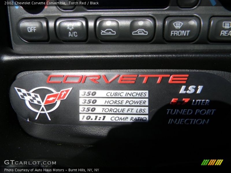 Torch Red / Black 2002 Chevrolet Corvette Convertible