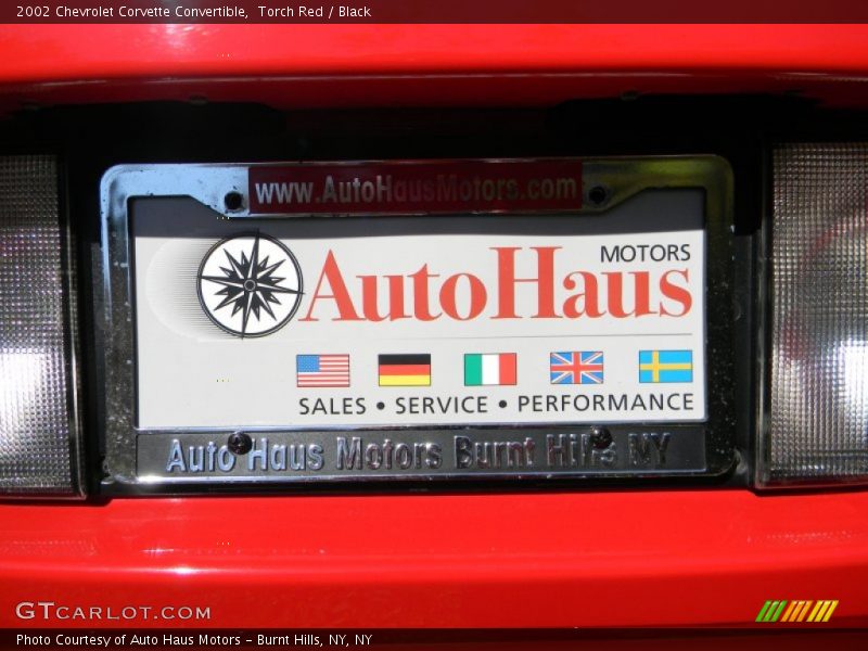 Torch Red / Black 2002 Chevrolet Corvette Convertible