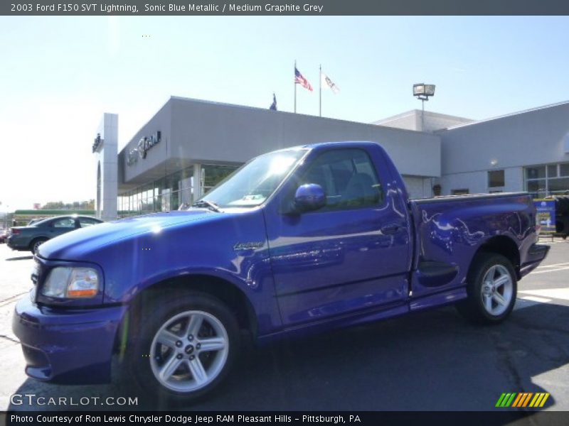 Sonic Blue Metallic / Medium Graphite Grey 2003 Ford F150 SVT Lightning