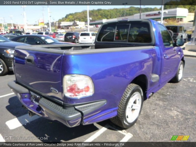 Sonic Blue Metallic / Medium Graphite Grey 2003 Ford F150 SVT Lightning