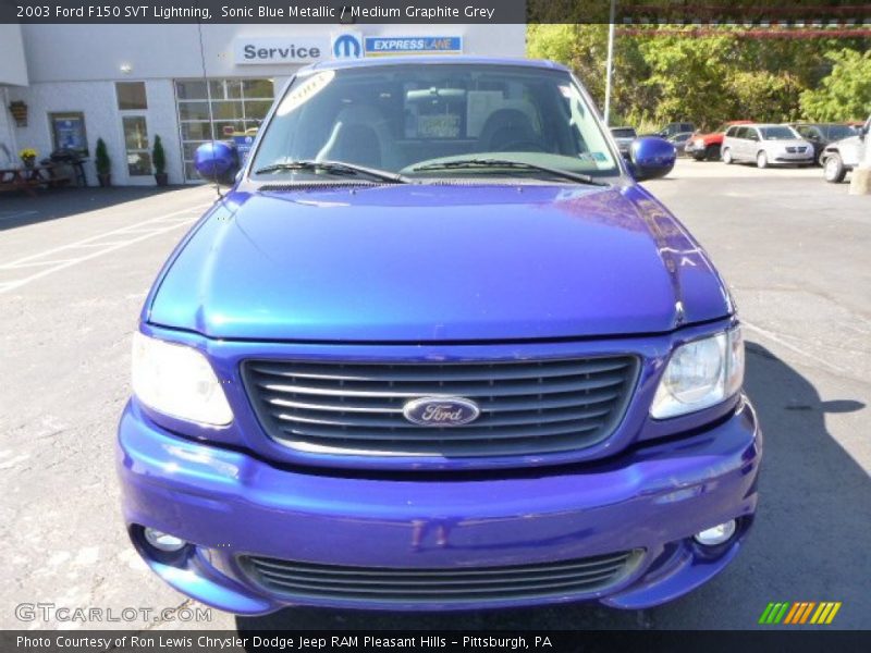 Sonic Blue Metallic / Medium Graphite Grey 2003 Ford F150 SVT Lightning