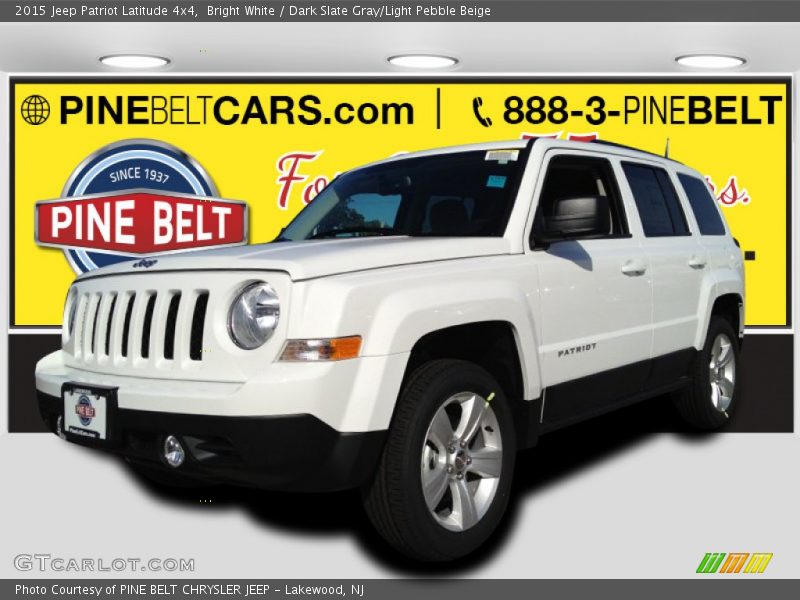 Bright White / Dark Slate Gray/Light Pebble Beige 2015 Jeep Patriot Latitude 4x4