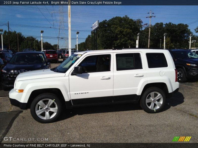 Bright White / Dark Slate Gray/Light Pebble Beige 2015 Jeep Patriot Latitude 4x4