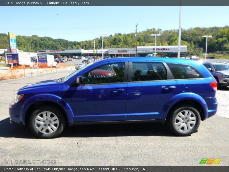 Fathom Blue Pearl / Black 2015 Dodge Journey SE