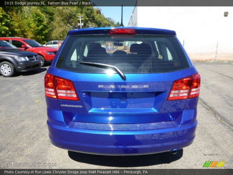 Fathom Blue Pearl / Black 2015 Dodge Journey SE