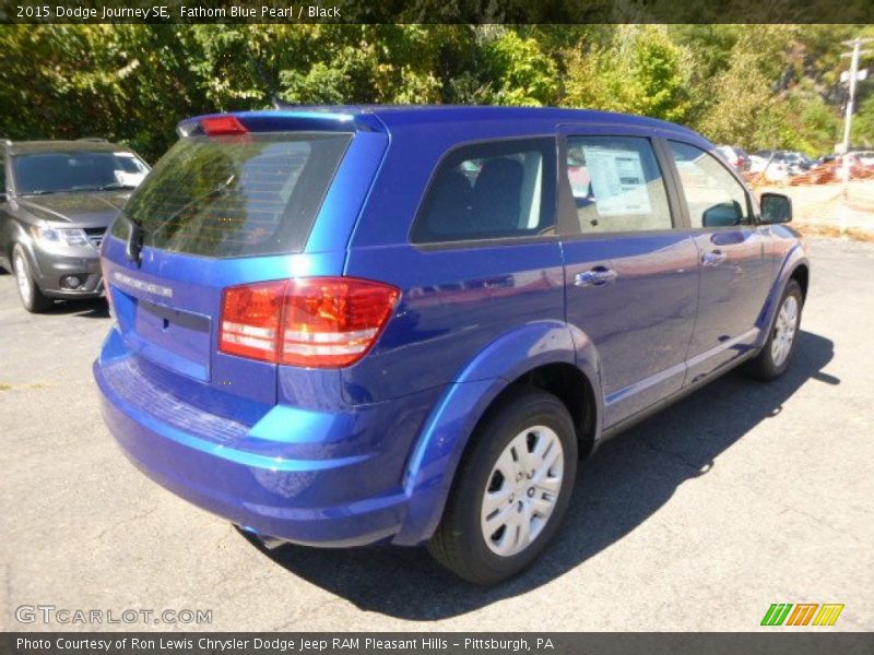 Fathom Blue Pearl / Black 2015 Dodge Journey SE
