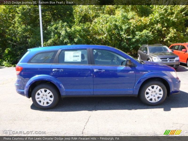 Fathom Blue Pearl / Black 2015 Dodge Journey SE