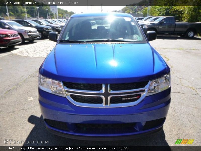 Fathom Blue Pearl / Black 2015 Dodge Journey SE