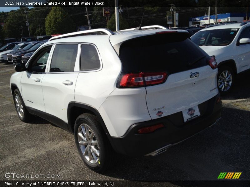 Bright White / Black 2015 Jeep Cherokee Limited 4x4