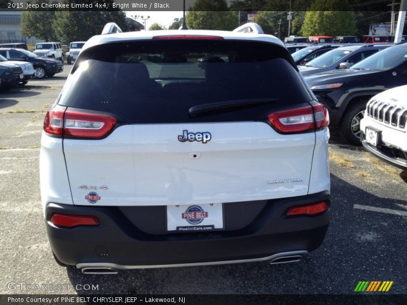 Bright White / Black 2015 Jeep Cherokee Limited 4x4