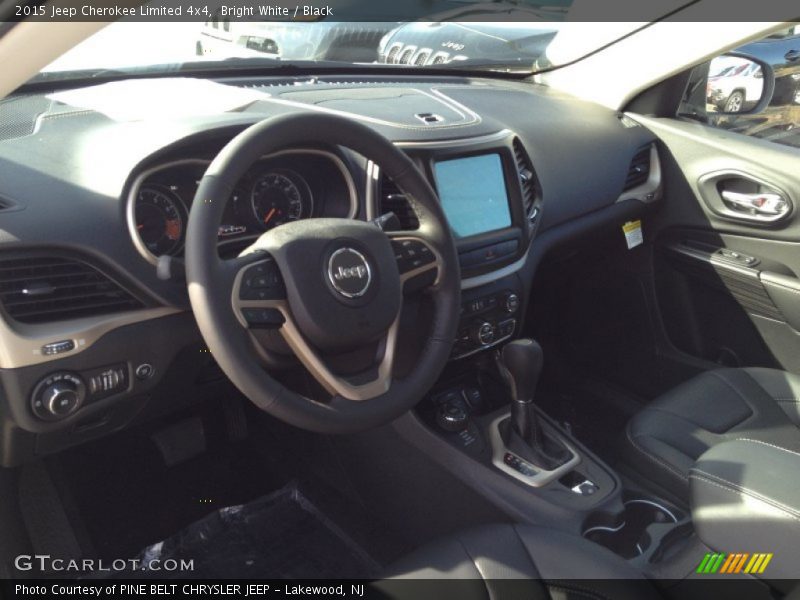 Bright White / Black 2015 Jeep Cherokee Limited 4x4