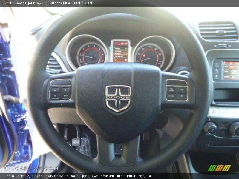 Fathom Blue Pearl / Black 2015 Dodge Journey SE