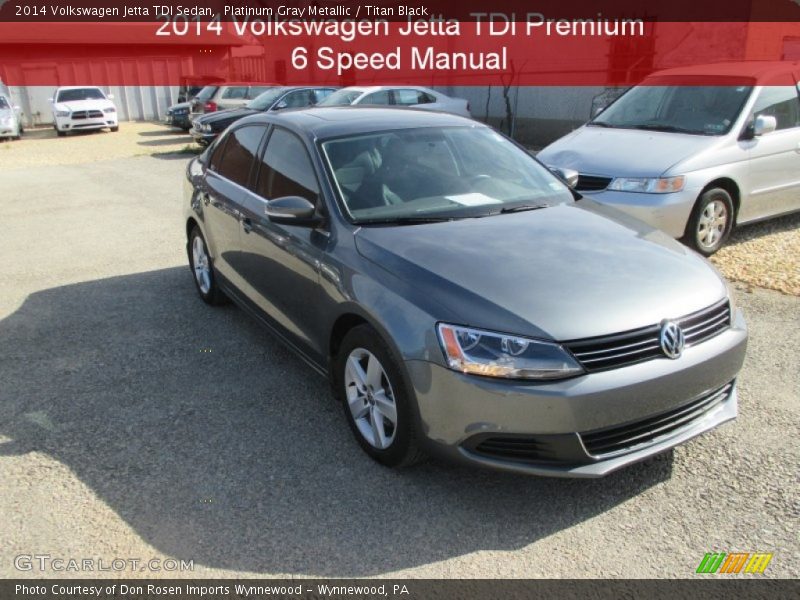 Platinum Gray Metallic / Titan Black 2014 Volkswagen Jetta TDI Sedan