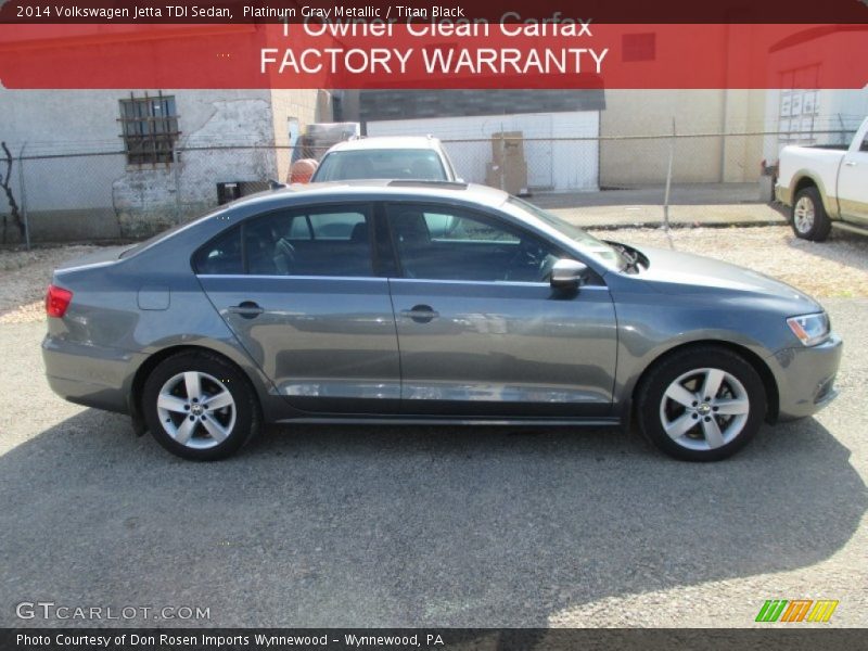 Platinum Gray Metallic / Titan Black 2014 Volkswagen Jetta TDI Sedan