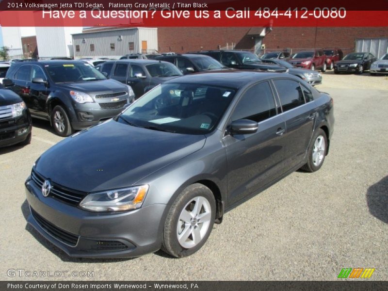 Platinum Gray Metallic / Titan Black 2014 Volkswagen Jetta TDI Sedan