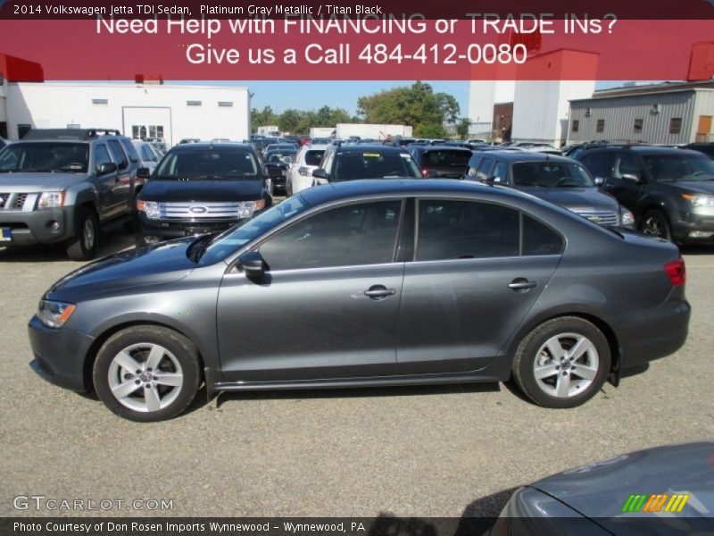 Platinum Gray Metallic / Titan Black 2014 Volkswagen Jetta TDI Sedan