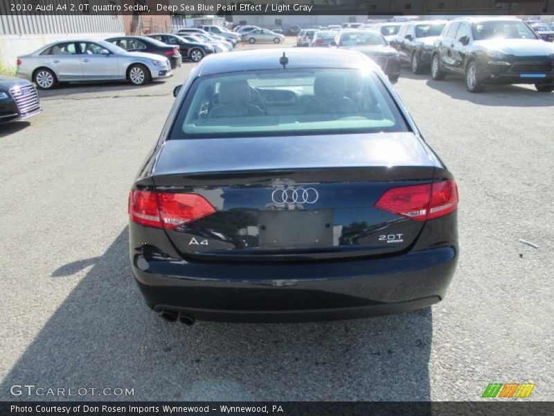 Deep Sea Blue Pearl Effect / Light Gray 2010 Audi A4 2.0T quattro Sedan